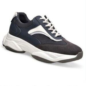 Men's CMR Chamaripa Chunky Height Increase Sneakers, Size 6.5, Blue Beige